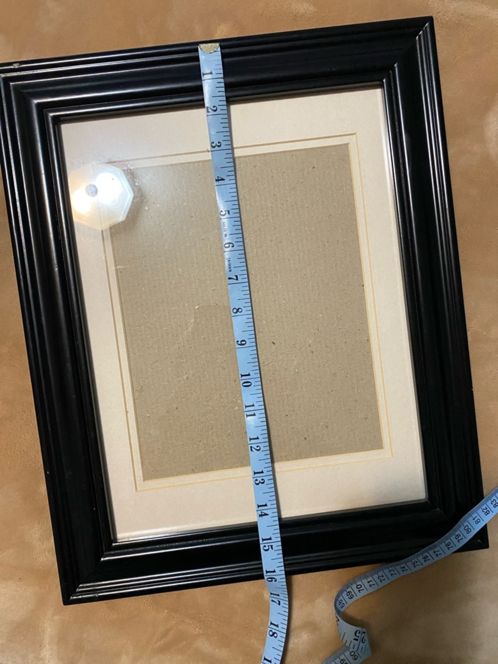 Decorel Black Wood Picture Frame with Cream Double Mat